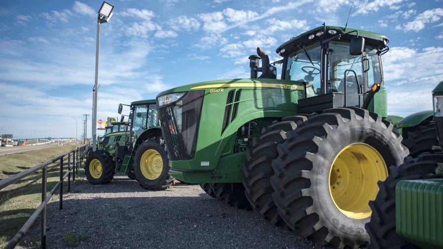 Tractors parked