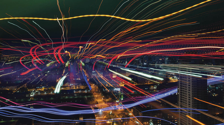 Timelapse city lights