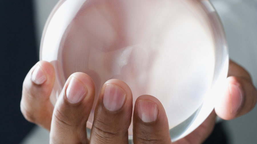 crystal ball held in hand chief data officer