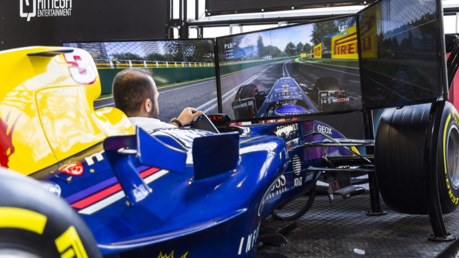 Formula 1 driving simulation view from Autoshow 2017