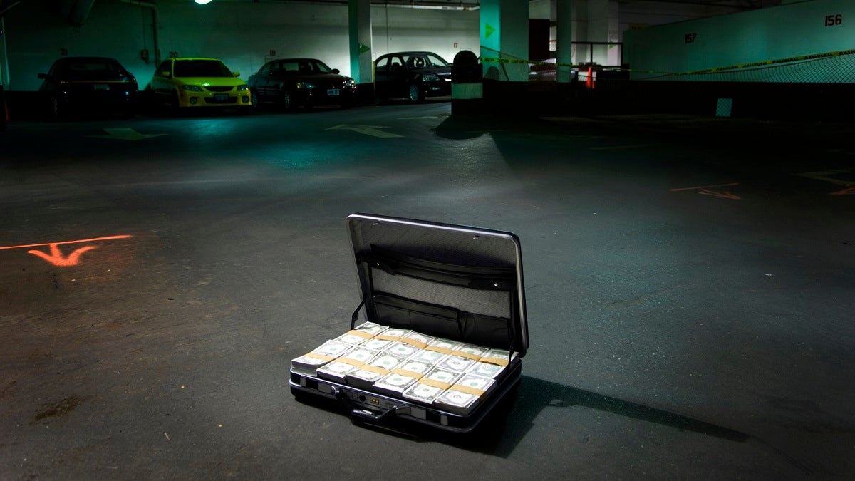 Open Suitcase Full of Money