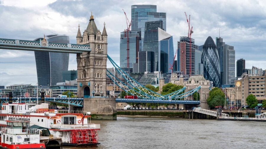 View of the City of London from the south side of the Thames