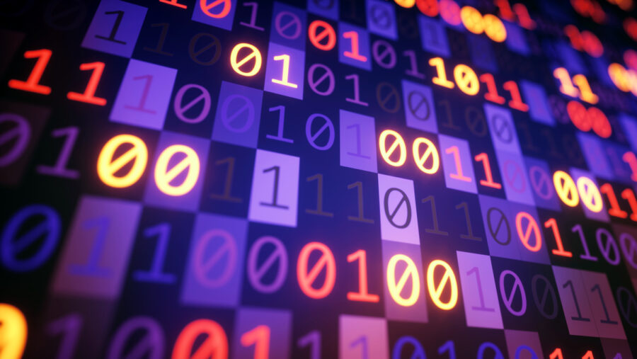 Binary Numbers Multicolored