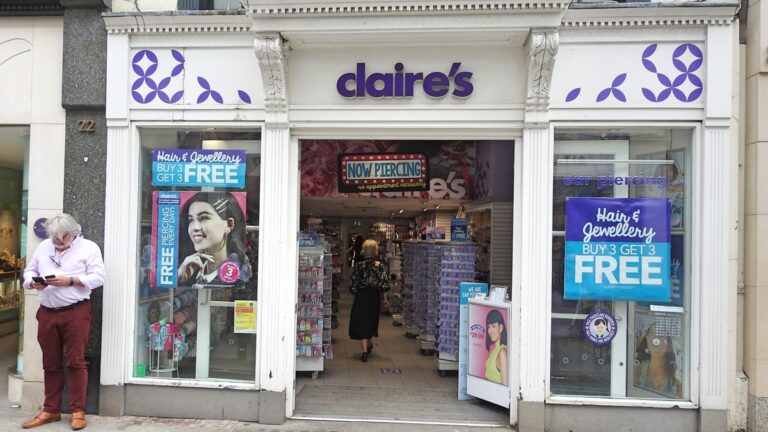Claire's jewelry accessories store on Grafton Street, Dublin